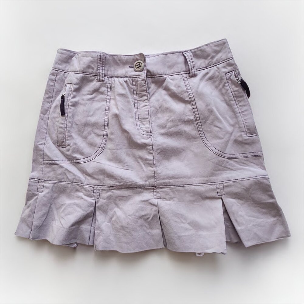 Y2K purple denim cargo mini skirt